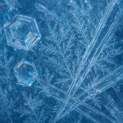 Ice Crystal Macro Photography Style Transfer Example