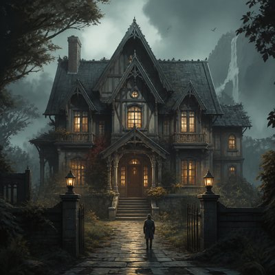 house with front view — Concept Art Style