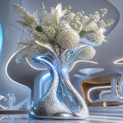 bouquet of flowers in a glass vase