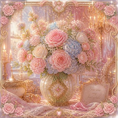 bouquet of flowers in a glass vase