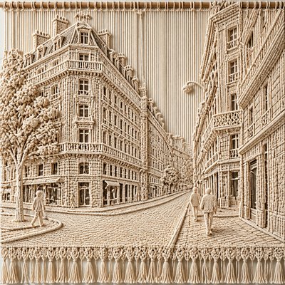 Macrame Art Style Style Transfer Example