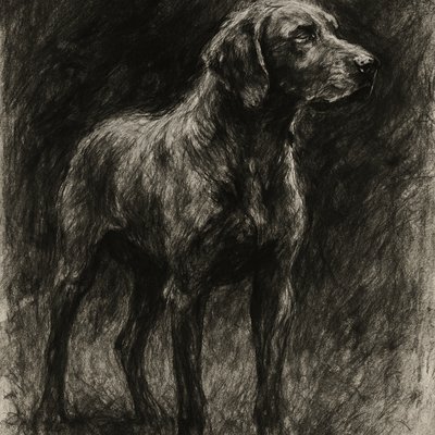 animal standing in natural pose