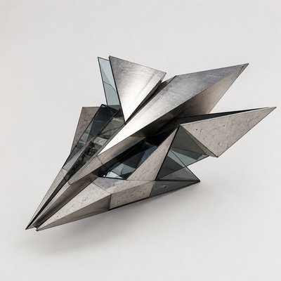 a paper plane, clean minimal composition on a plain background, no text