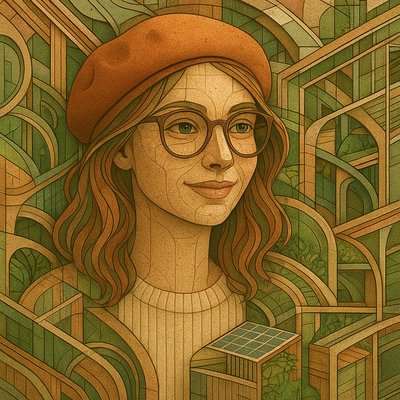 Sustainable Architecture Art Style Transfer Example