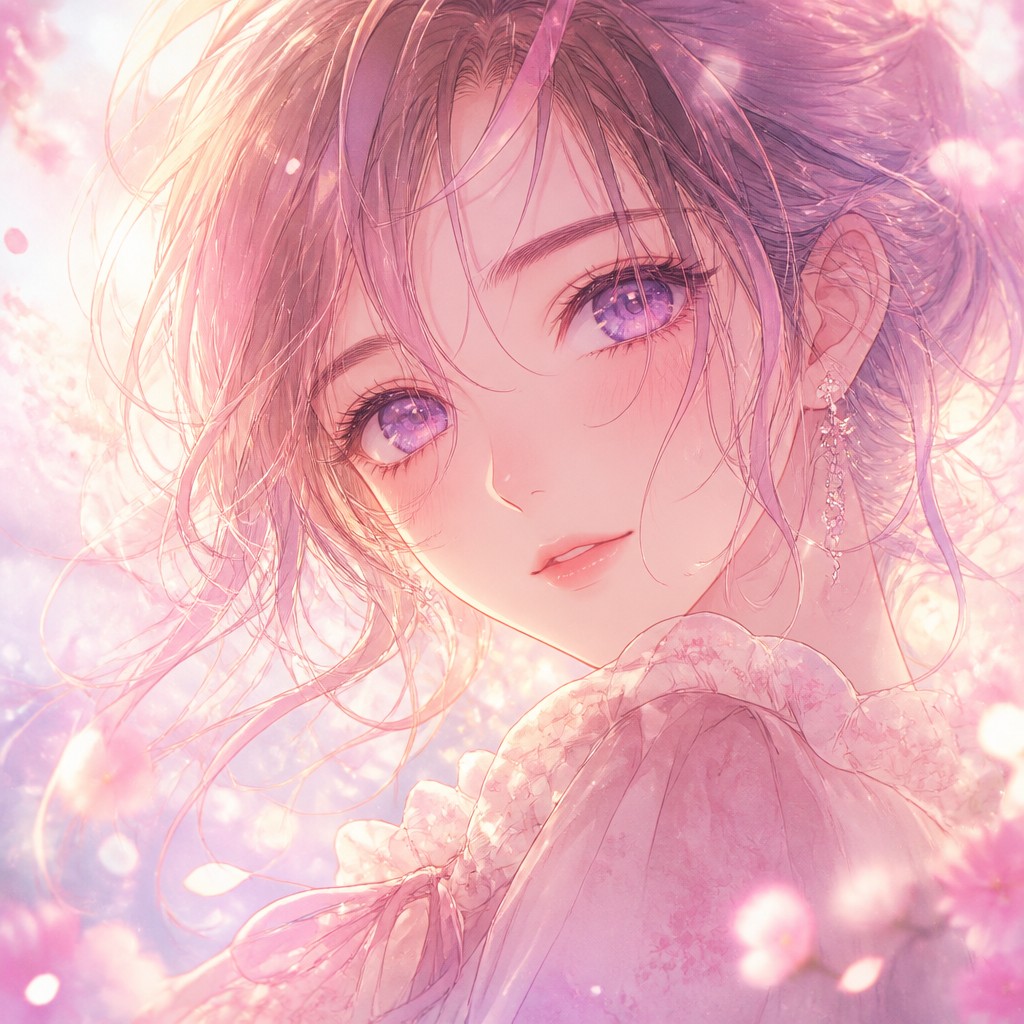 Shoujo Romance Anime Art Style AI art example