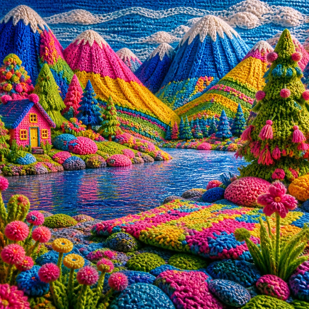 serene landscape with mountains and water
