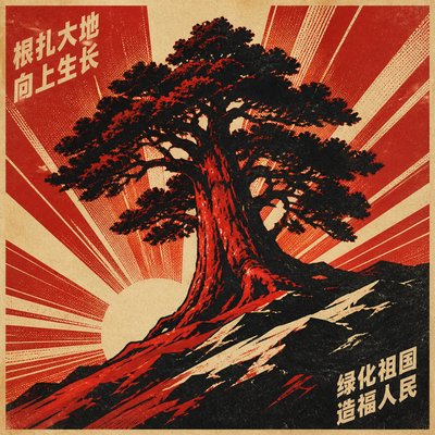 a tree in nature — Propaganda Poster Design