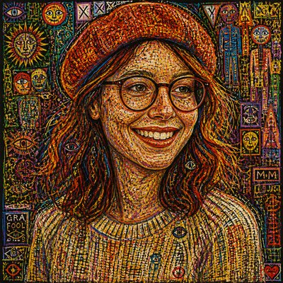 Outsider Art Style Style Transfer Example