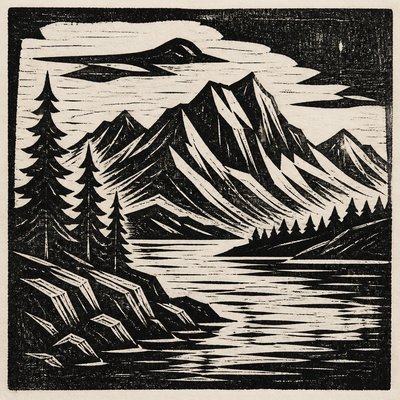 Woodcut Print Style 2