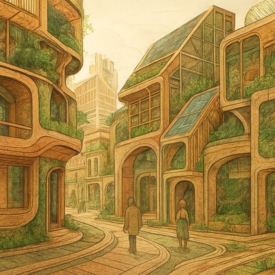 urban street with city activity