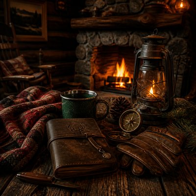 still life with everyday objects — Rustic Cabin Interior Design