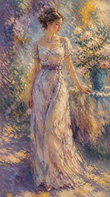 full-length portrait of an elegant figure