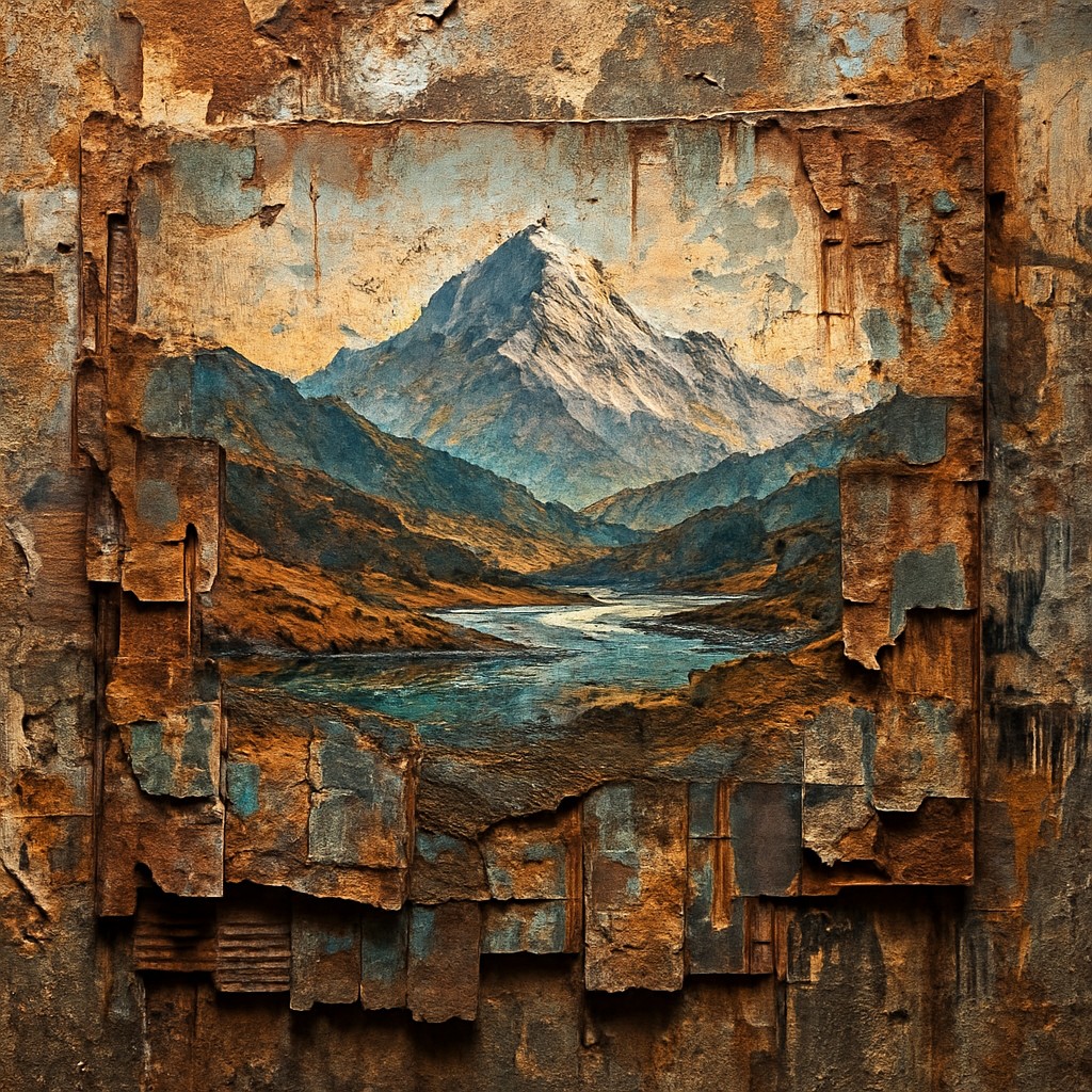 serene landscape with mountains and water