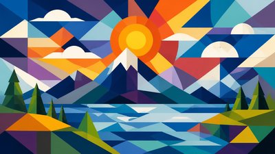 sweeping panoramic landscape with a dramatic sky