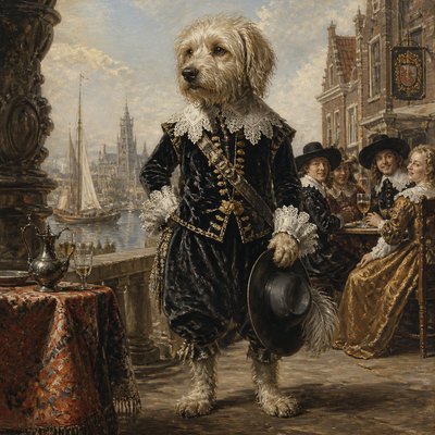 animal standing in natural pose — Haarlem Golden Age Art Style