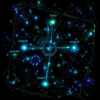 a picture of a star cluster with the names of the stars