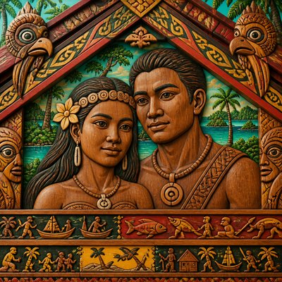 portrait of two people together