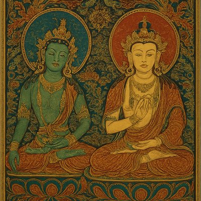 portrait of two people together