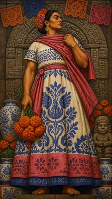full-length portrait of an elegant figure