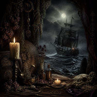 sailing ship on a stormy sea