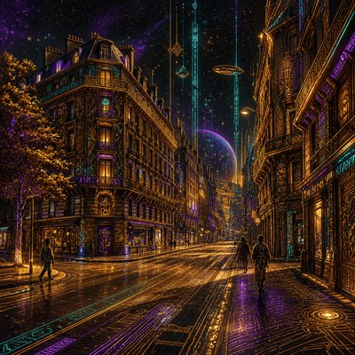 Afrofuturism Art Style Style Transfer Example