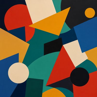 animal standing in natural pose — Abstract Shapes Art Style