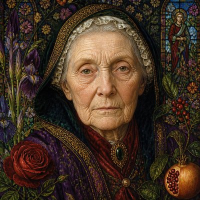 close-up portrait of an elderly person with expressive weathered features