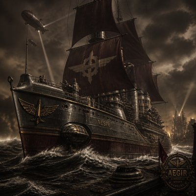 sailing ship on a stormy sea