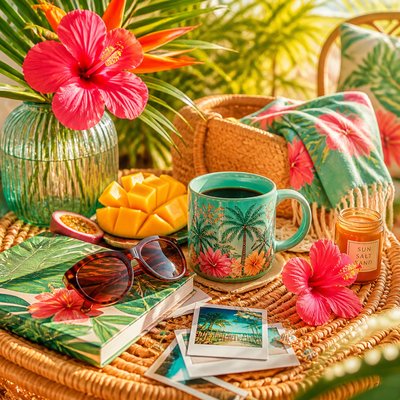 still life with everyday objects — Tropicalcore Aesthetic