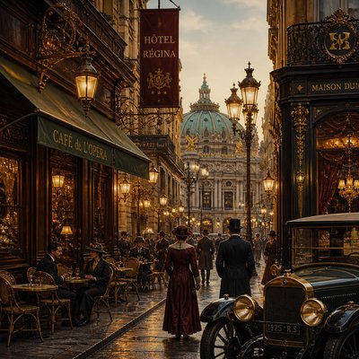 urban street with city activity — Traditional Interior Design