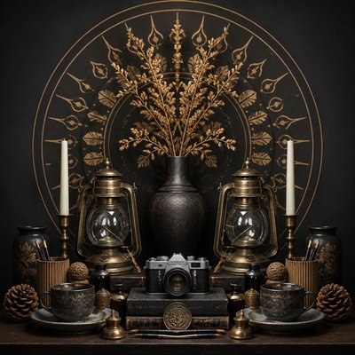 still life with everyday objects