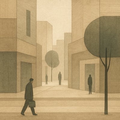 urban street with city activity