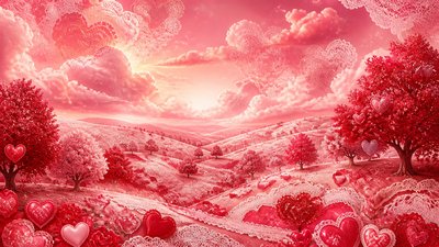 rolling hills with scattered trees under a big dramatic sky, no people