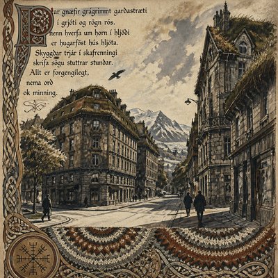 Icelandic Art Style Style Transfer Example