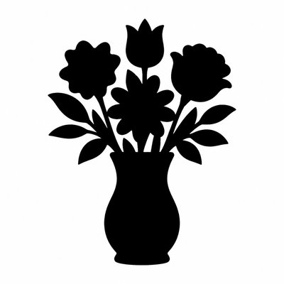 bouquet of flowers in a glass vase