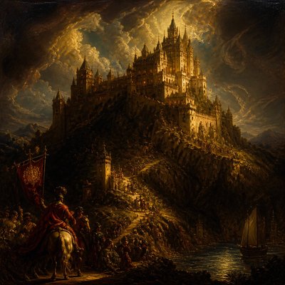 majestic castle on a hilltop
