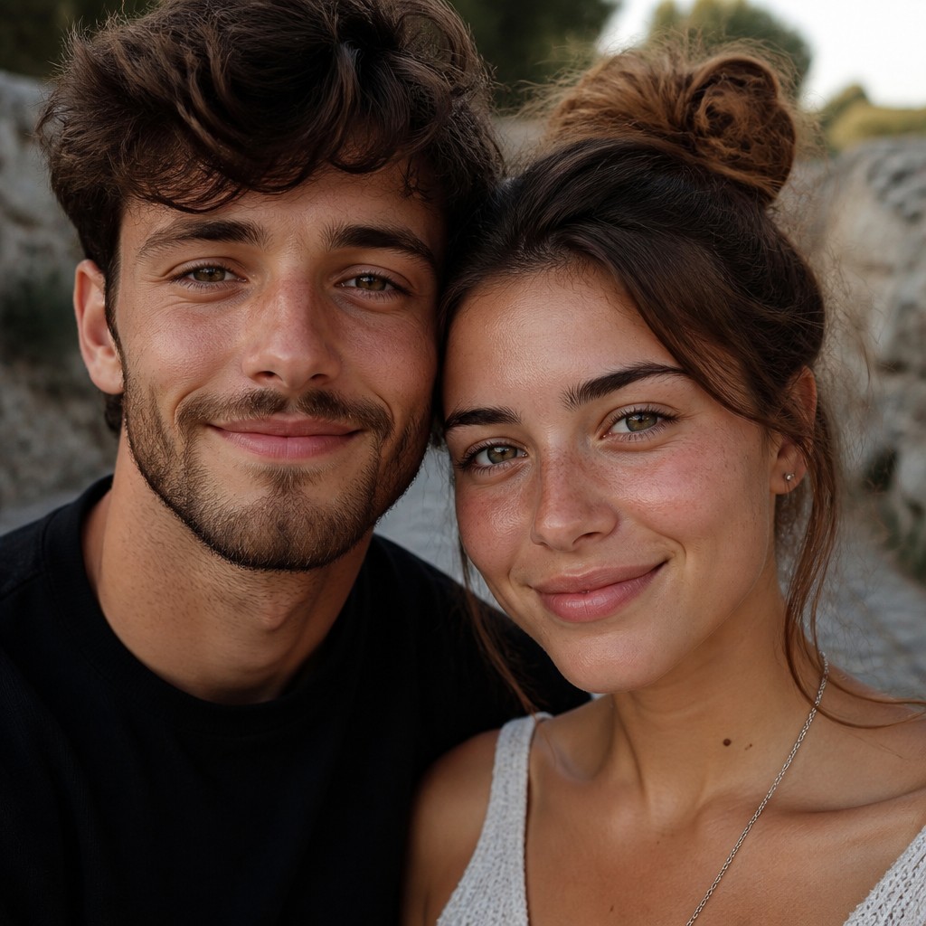 portrait of two people together