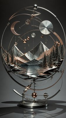 a tranquil mountain lake beneath a starry night sky, no people, no text