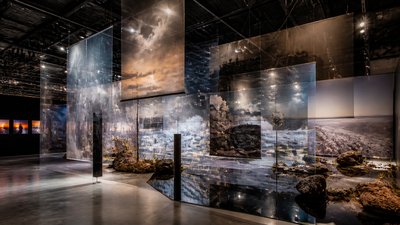sweeping panoramic landscape with a dramatic sky