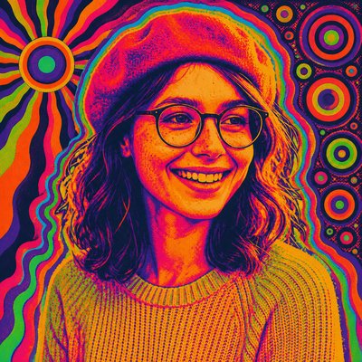 Psychedelic Poster Design Style Transfer Example