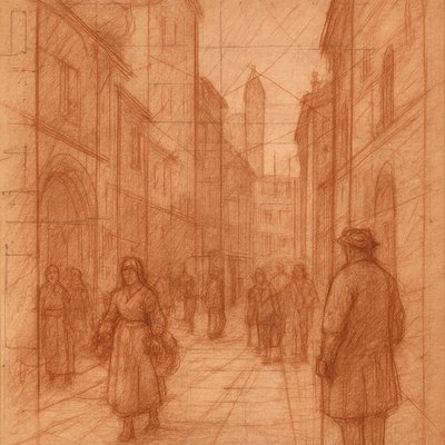 urban street with city activity