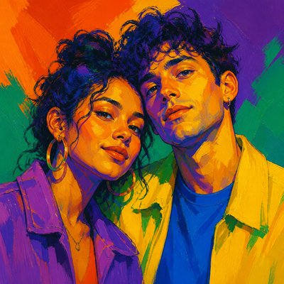 portrait of two people together