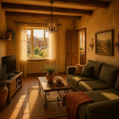Tuscan Interior Design Style Transfer Example