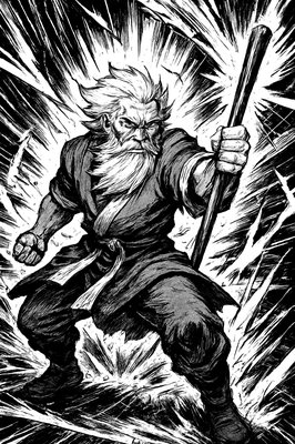 a black and white drawing of a man holding a baseball bat