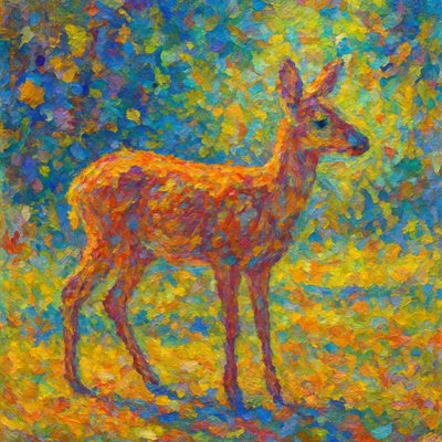 animal standing in natural pose