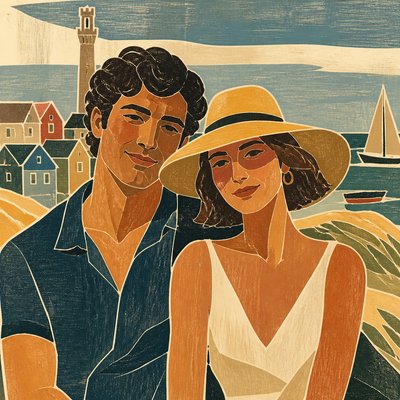 portrait of two people together