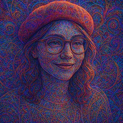 Fractal Abstract Art Style Style Transfer Example