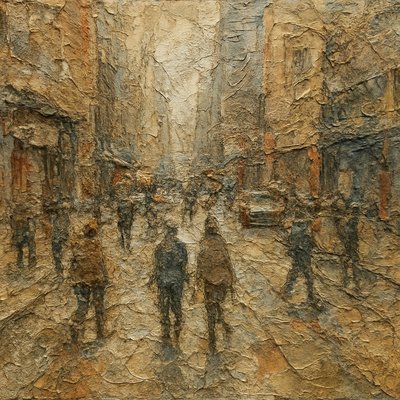 urban street with city activity