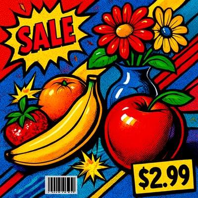 still life arrangement of fruits and flowers