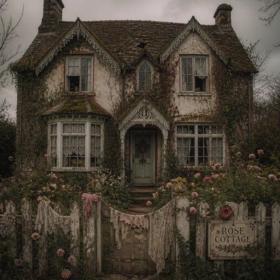 house with front view — Dark Cottagecore Aesthetic